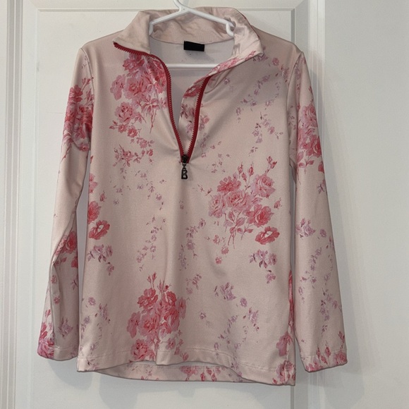 Bogner x LoveShackFancy Pink Floral Top Sz Girls M EUC - Picture 6 of 12